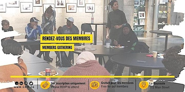 Rendez-vous des membres mensuel | 312 Main St