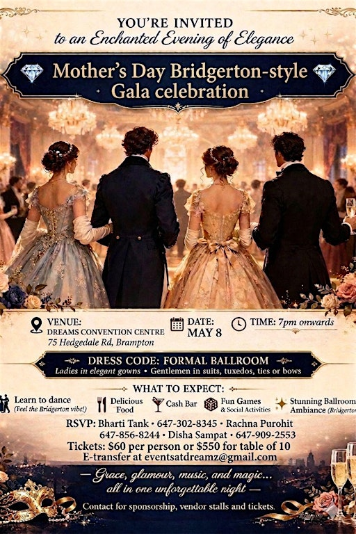 Mother’s Day Gala Bridgerton  style | Dreams Convention Centre
