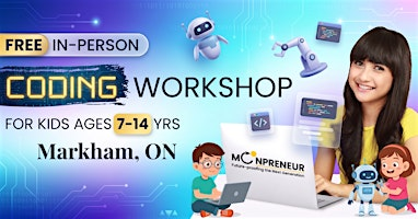 Free In-person Coding Class in Markham, ON For Kids Ages 7-14 Years | Monte Carlo Inn & Suites - Downtown Markham