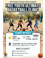 SAND Basketball FREE Clinic: RCBSA  Sept. 5th | Rita Crockett Beach Sports Academy