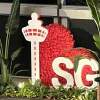 Find “I love SG” related deco at the airport 