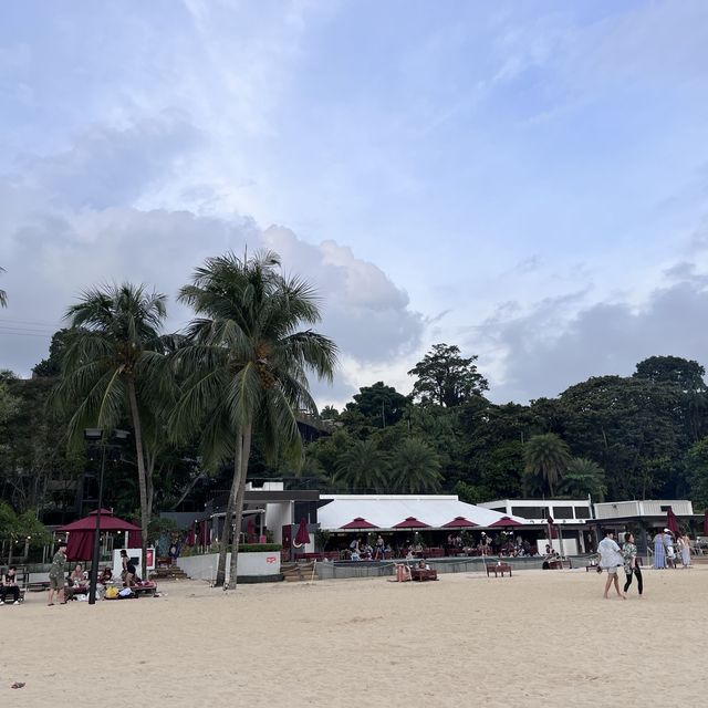 sunset at Sentosa Siloso beach singapore 