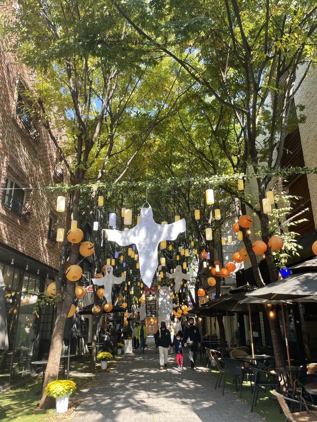 보정동 카페거리의 할로윈 분위기🎃