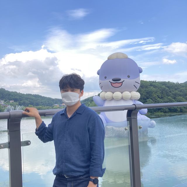 진주 금호지에는 귀염둥이 마스코트 하모🦭가 있어요!
