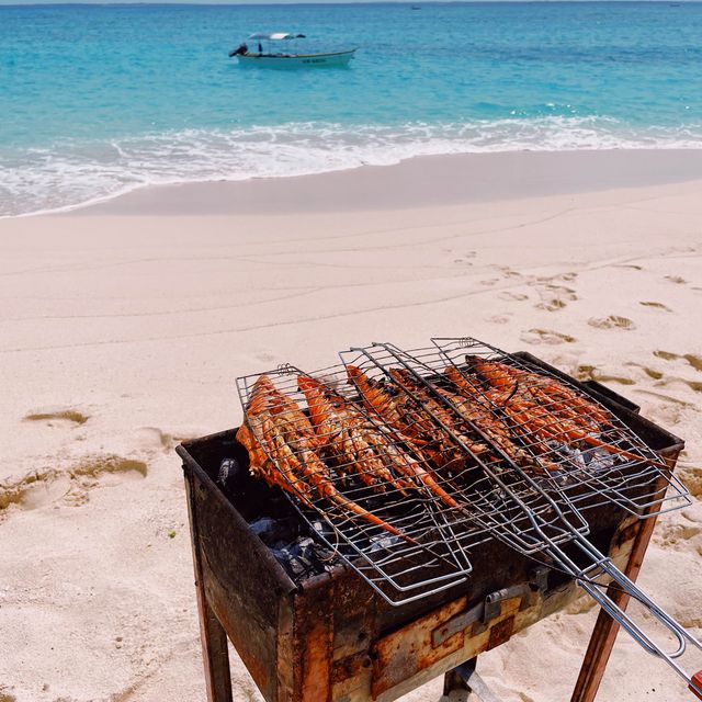 Lobster on Zanzibar beach