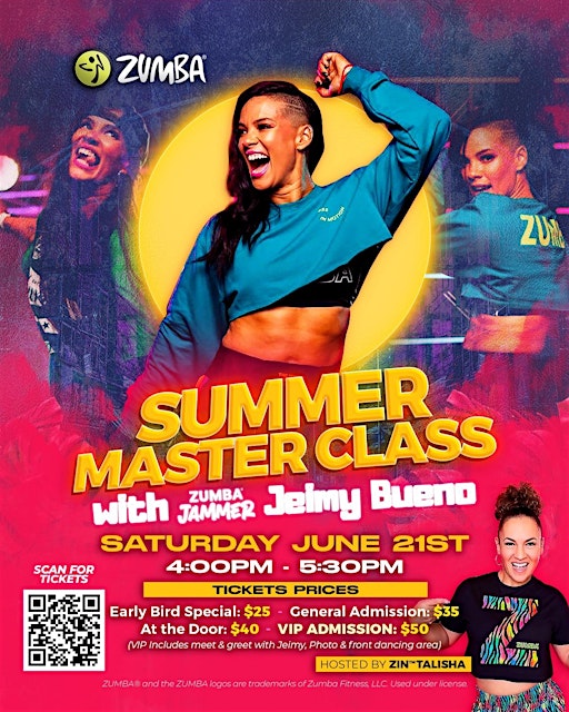 Zumba Master Class with Zumba® Jammer Jeimy Bueno | Lake Mirror Auditorium
