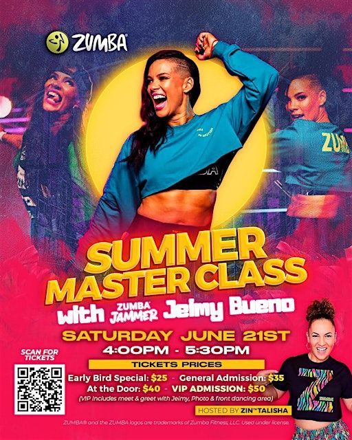 Zumba Master Class with Zumba® Jammer Jeimy Bueno | Lake Mirror Auditorium