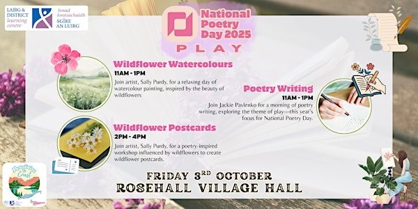 National Poetry Day - Poetry & Wildflower Painting | Rosehall Village Hall