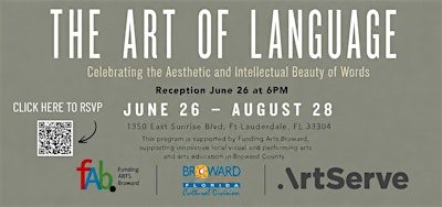 The Art of Language | ArtServe, East Sunrise Boulevard, Fort Lauderdale, FL, USA
