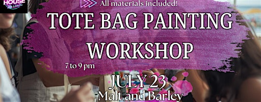 Summer Tote Bag Painting Workshop in Kitchener | Malt & Barley Public House