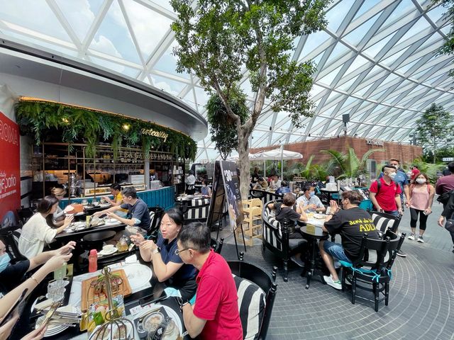 High tea on the top floor of Jewel Changi