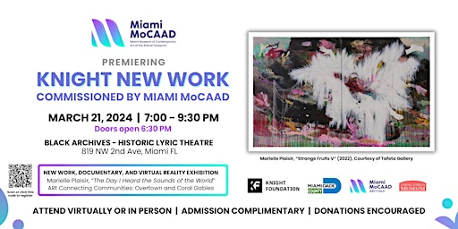 Premiering Knight New Work | "The Day I Heard the Sounds of the World" | Black Archives - Historic Lyric Theater
