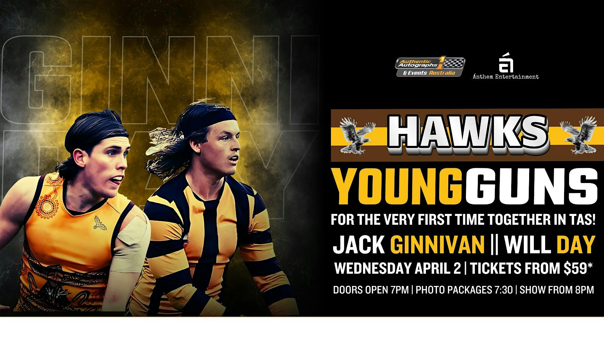 Hawks Young Guns GINNI & DAY LIVE at Boathouse Centre! | Boathouse Centre Launceston