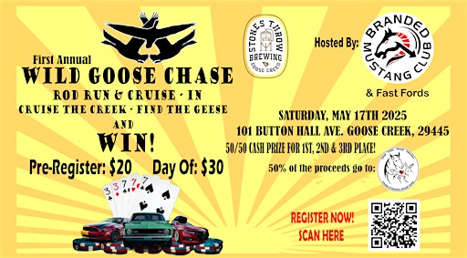 Wild Goose Chase Poker Run | 101 Button Hall Avenue, Goose Creek, SC, USA