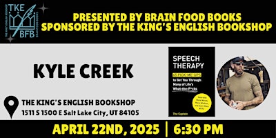 Kyle Creek | Speech Therapy | The King's English Bookshop