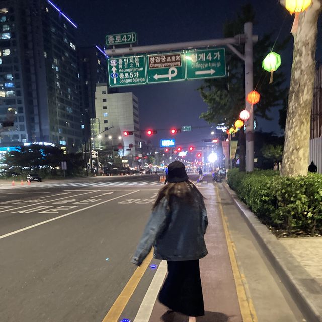 서울 종로일대 광장시장 야식 데이트