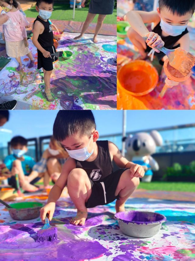 石門全新親子減壓空間！玩水槍+messy play超放電！