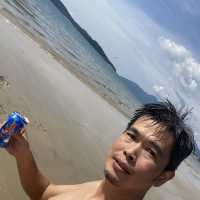 Sunbathing at Pantai Tengah