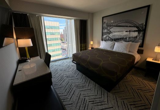 뉴욕 지하철역 근처 전경