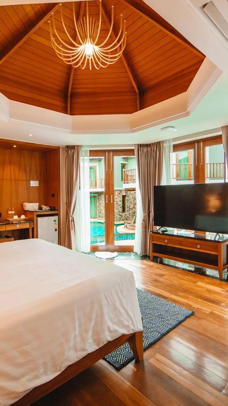 ห้องดีลักซ์พร้อมอ่างอาบน้ำ(เตียงคิงไซส์)