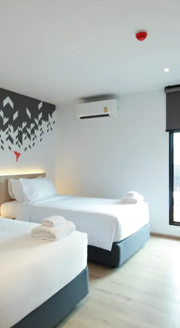 ห้องมาตรฐานเตียงแฝดพร้อมวิวเมือง