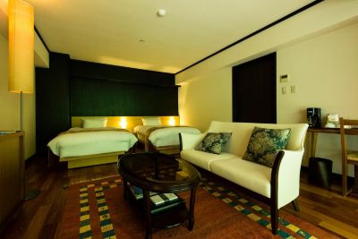 デラックス　ツインルーム　露天風呂付 扉温泉明神館の写真