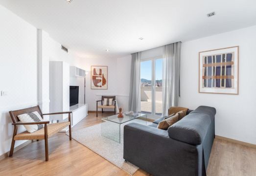 코너 아파트 침실 내부