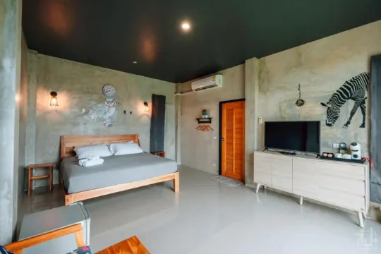 ห้องคิงพร้อมวิวภูเขา