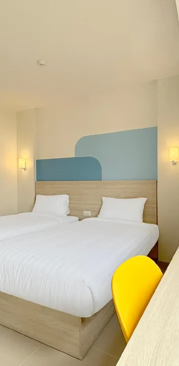 ห้องมาตรฐานเตียงแฝดพร้อมระเบียง