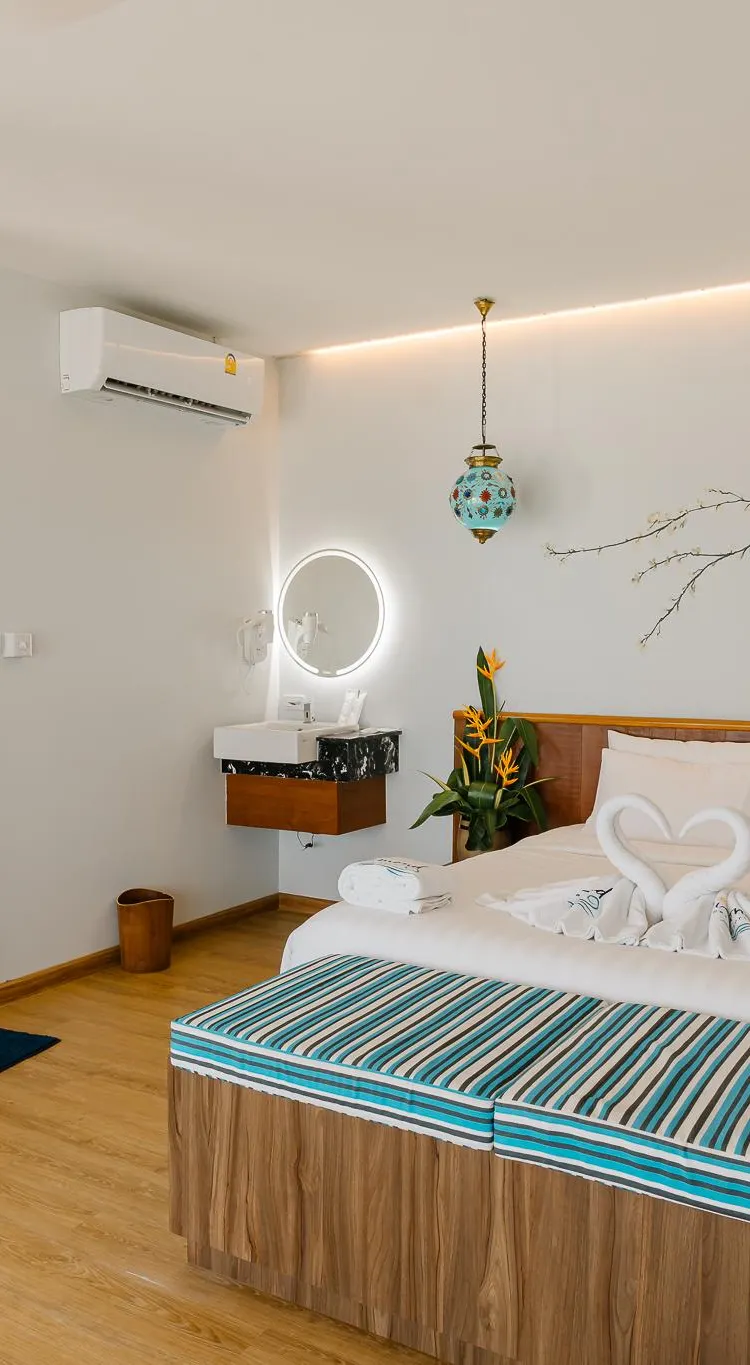 ห้องพร้อมระเบียงและวิวทะเล