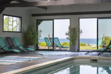 Les Maisons de la Métairie du Vauhariot-Piscine Couverte et Vue Mer-Résidence Hôtelière