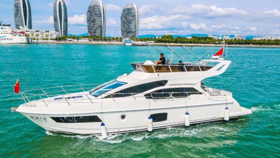 三亞遊艇出海【親子】豪華進口三層飛橋遊艇包船~駕駛體驗浮潛深潛海釣水上電單車+空拍水果飲料KTV多種活動