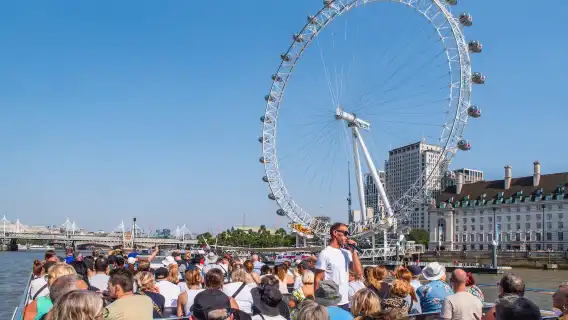 River Thames Sightseeing Cruise Experience in London, UK (optional one-way/round-trip/hop-on hop-off pass + flexible or fixed pier boarding)