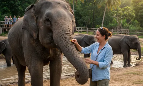 Phuket Elephant Interaction