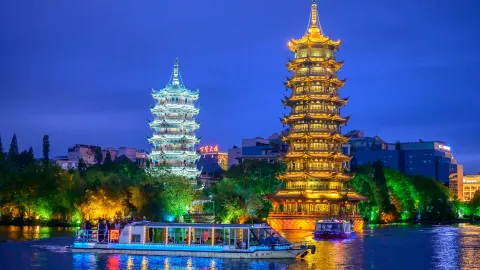 Two Rivers and Four Lakes Scenic Area attraction in Guilin