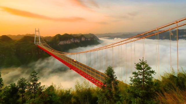 矮寨大橋+矮寨懸崖棧道+天問台+邊城茶峒+清水江遊船一日遊