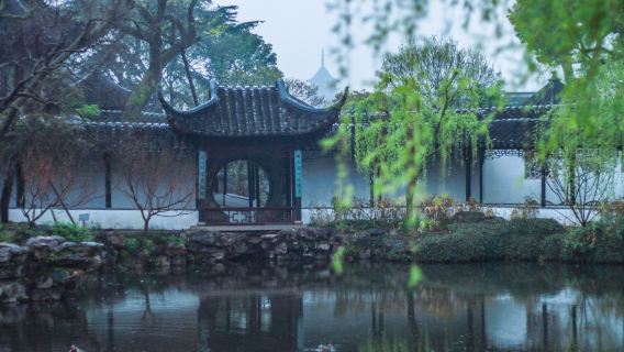 Private Tagestour durch Suzhou: die antike Stadt Tongli, der Garten des bescheidenen Beamten, der Löwenhain-Garten und die Beisi-Pagode