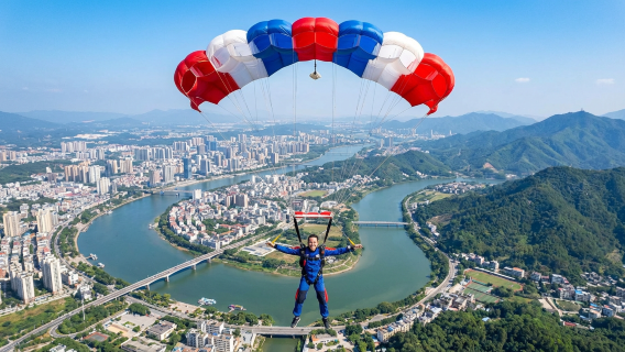 Parachuting in Huizhou