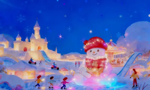 Harbin Bund Snowman Wharf