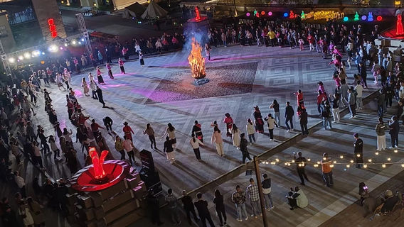 Bonfires in Jiuzhaigou