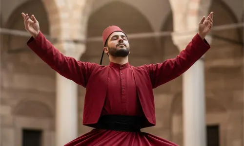 Sufi Whirling Dervishes Dance in Istanbul