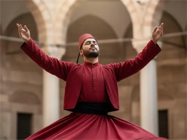 Sufi Whirling Dervishes Dance in Istanbul