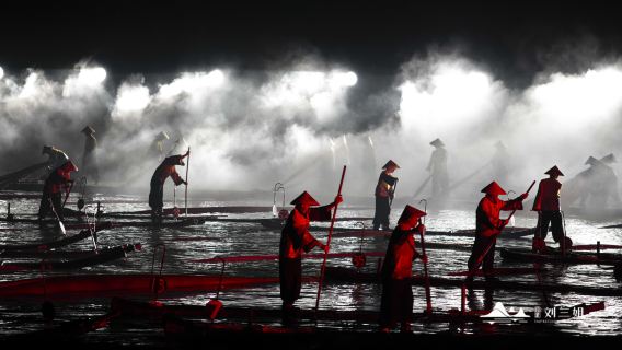Espectáculo de paisaje real "Impresiones de Liu Sanjie" en Yangshuo, Guilin, Guangxi