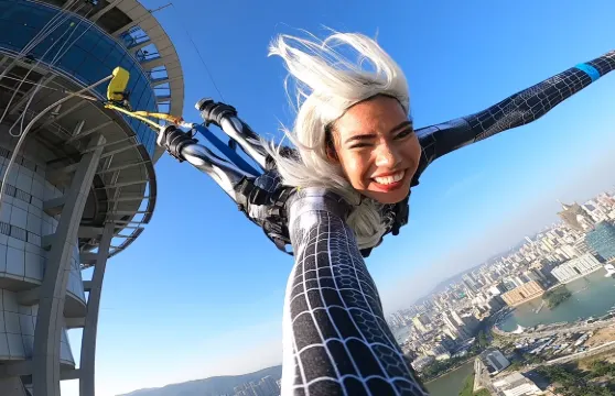 澳門塔笨豬跳/高飛跳/空中漫步/百步登天體驗【官方出票|出行可獲免費茶點】