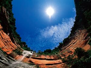 Chishui Danxia Tourist Area Buddha Light Rock