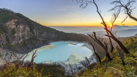 White Crater attraction in West Java