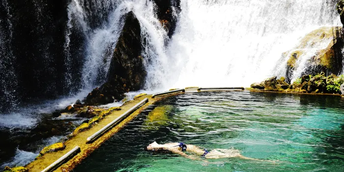 Luoji Ninety-Nine Miles Hot Spring Waterfall Scenic Area image 1