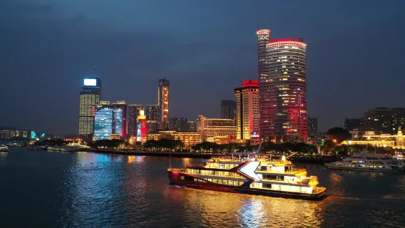 Xiamen must-visit Lujiang Night Cruise Ticket Sea view of both sides of the river