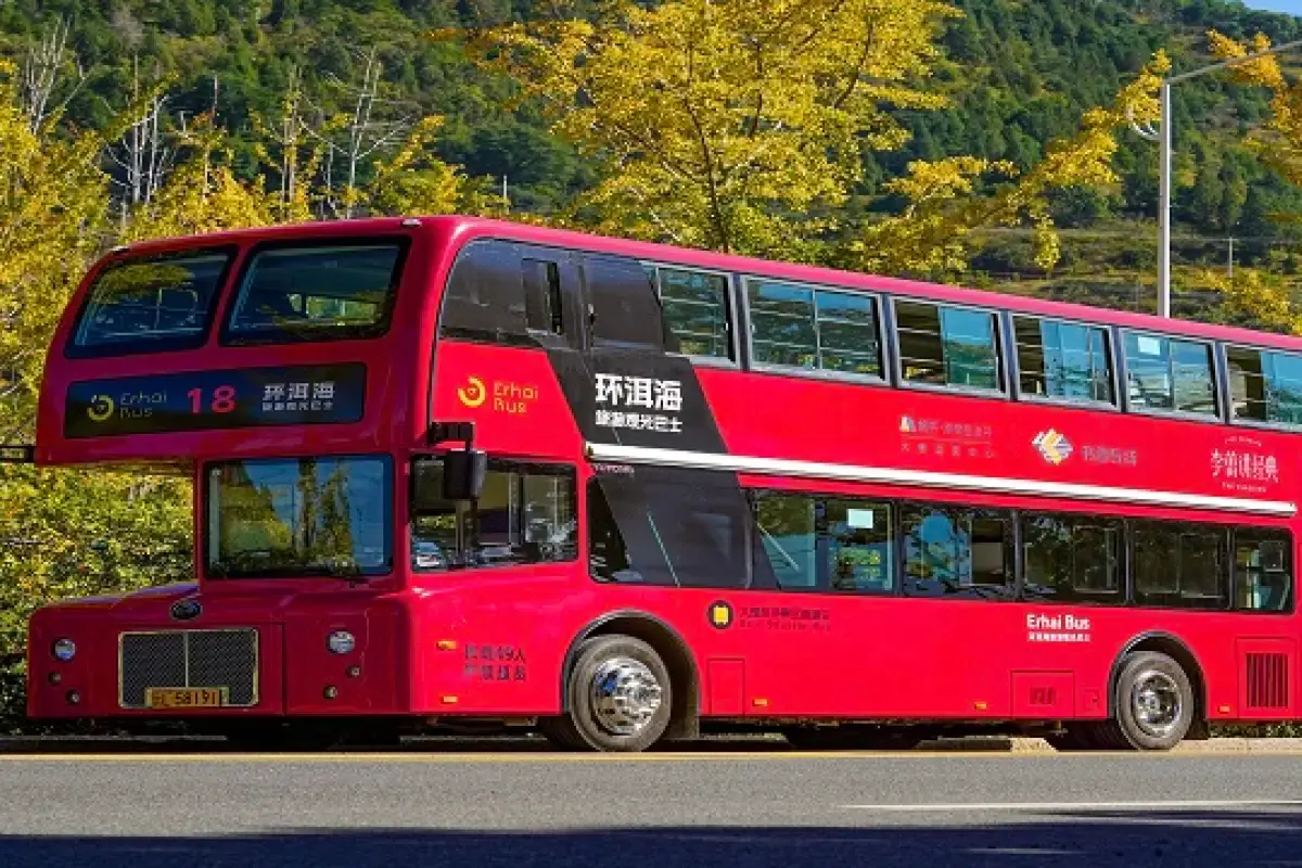 Autobus turistico del lago Erhai a Dali