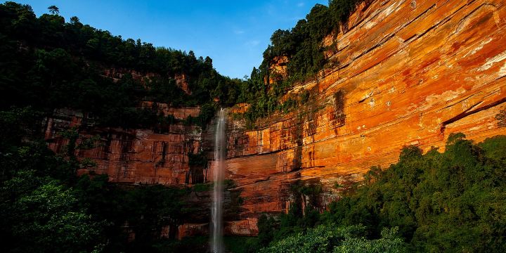 Chishui Danxia Tourist Area Buddha Light Rock